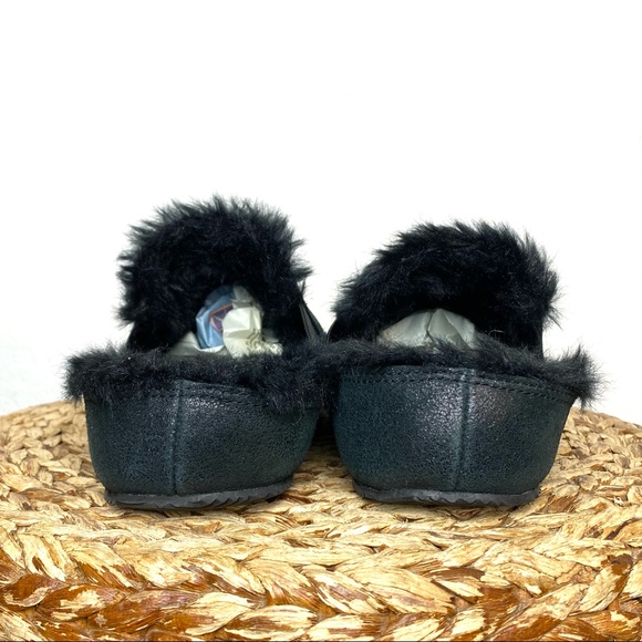 Sorel go errand run slip on black faux fur women 12 - Picture 4 of 9